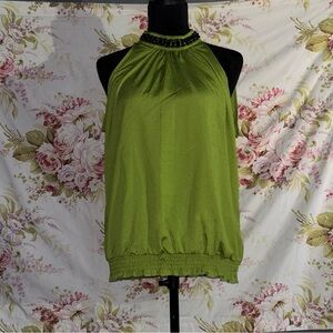 Essentials Vibrant Green Halter Top